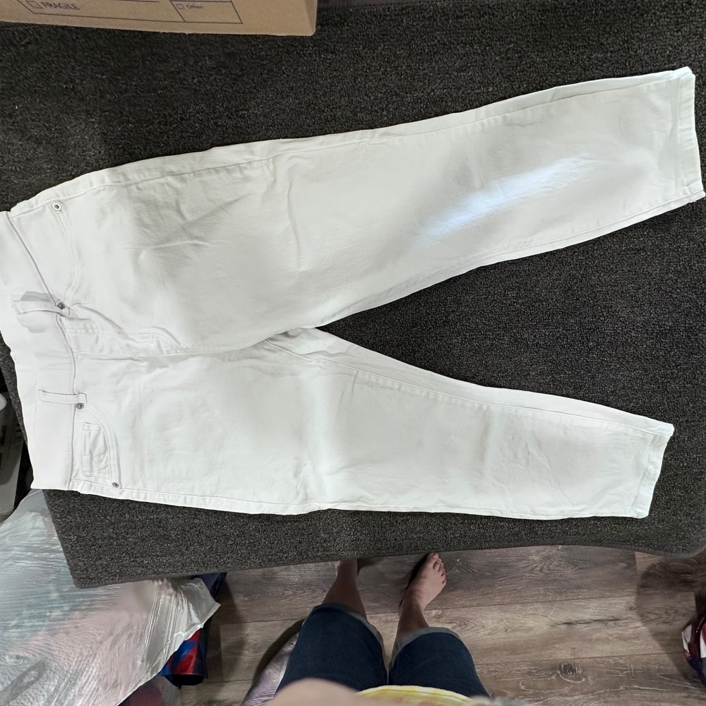 Time and Tru Womens White High Rise Skinny Jeans Size M 8-10 Stretch Denim - Picture 3 of 7